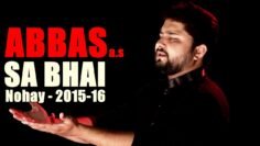 Nohay 2015 – ABBAS ع SA BHAI | SYED RAZA ABBAS ZAIDI | Nohay 2015-16